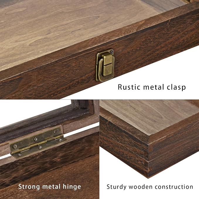 MOOCA Tempered-Glass Top Wooden Jewelry Display Case - Image 6