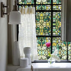 funlife Original Hand-Drawn Faux Stained Glass Window Film, Double-Sided Static by funlife