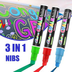 Window Chalk Markers for Cars Glass Washable, 16 Colors Jumbo Liquid Chalk - Image 2