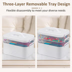 3-Layer Plastic Craft Organizers and Storage Box - Image 4