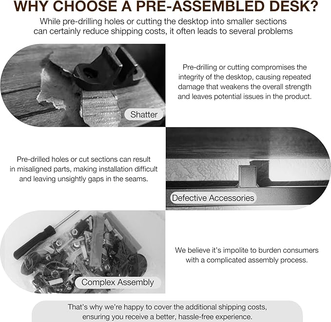 TEMI Long Computer Desk Folding Table - Image 8