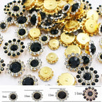 100pcs Sew on Rhinestones Sunflower Crystal Glass Sew on Gold Claw Rhinestone - Image 2