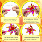 AUEKIV Suncatcher Kit 32 Sets Fall Leaf Suncatchers Window Art Paint Sun - Image 2
