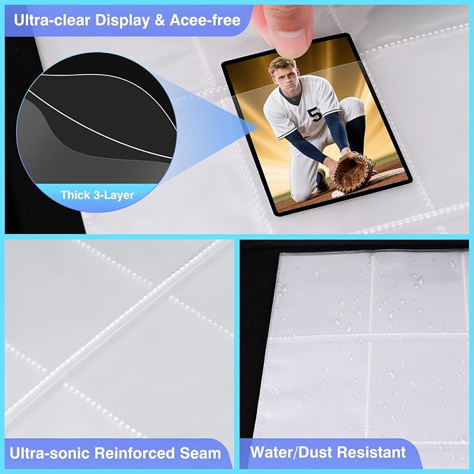 360 Pockets Binder Card Sleeves Double-Sided 9 Pocket Trading Card Pages - Image 6