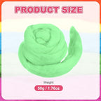 MECCANIXITY Wool Roving Yarn Soft Felting Wool 50g/1.76oz Pure Chunky Roving - Image 2