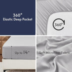 MUXHOMO 7 Pieces Oversized King Comforter Set, Reversible Bed in a Bag - Image 8
