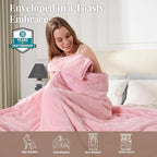 Topblan Sherpa Fleece Weighted Blanket 20lbs, Uniformed Color - Image 4