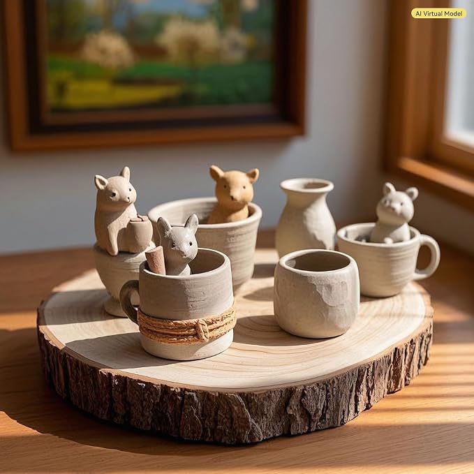 ZEHIQ Air Dry Clay-6.6 lbs Natural White Pottery Clay - Image 5