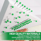 Green Map Pins, 1/8 Inch, Round Ball Head | Map Tacks, Small Thumb Tacks - Image 3