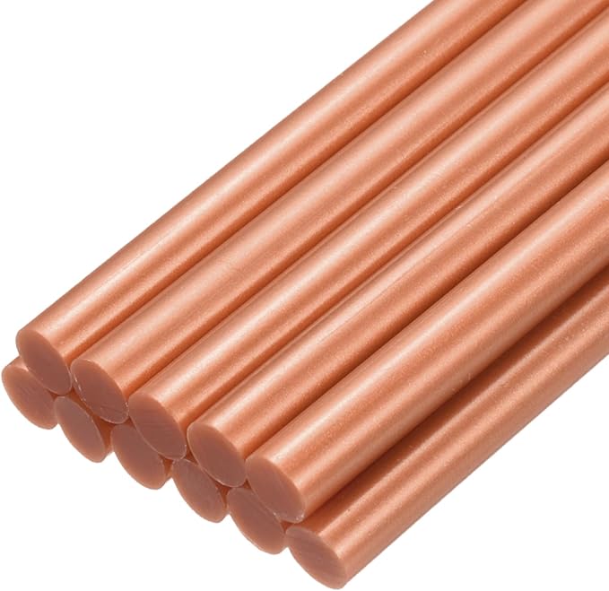 uxcell Mini Hot Glue Sticks for Glue Gun 7mm x 100mm Rose Gold 12pcs by uxcell