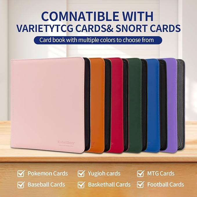 Card Binder – 1024 Capacity, Zippered Trading Card Holder - Image 4