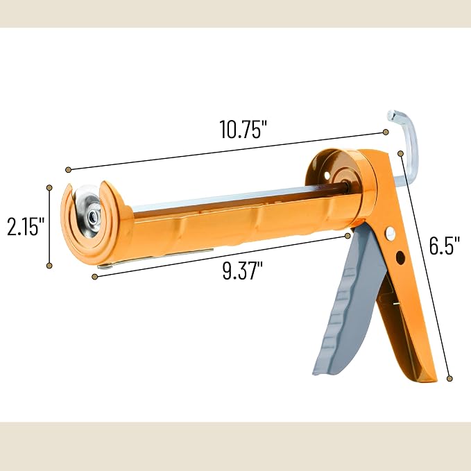 Bates- Caulking Silicone Gun, 10:1 Thrust Ratio, Hand Caulking Guns, No Drip - Image 2