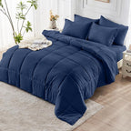 JOLLYVOGUE Queen Comforter Set, Ultra-Soft Bed in a Bag Queen Size 7 Pieces - Image 9