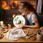 Bonroy 4 Sets Embroidery Set for Beginners, Art Craft, Easy Sewing, Includes - Image 5