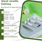 SOCNITC Needle Felting Kit for Beginners, Wool Roving 40 Rolls, Felting Needles - Image 3