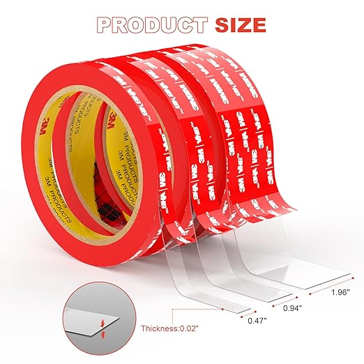 3M Double Sided Tape Heavy Duty VHB, 0.39"×16.5ft, 4905 Strong Adhesive - Image 5