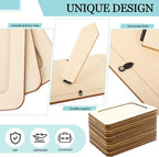 RYKOMO 12 Pieces DIY Wooden Picture Frames, Unfinished Solid Wood Photo Picture - Image 4