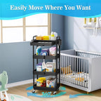 SUNALLY 4 Tier Rolling Utility Cart - Image 4