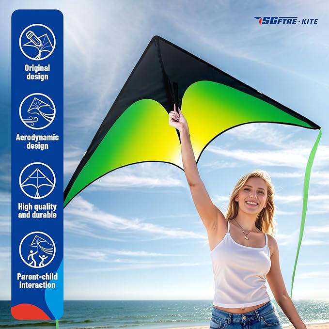 SGftre Delta Kite Three Set for Kids and Adults, Perfect Family Kite for Parks - Image 4