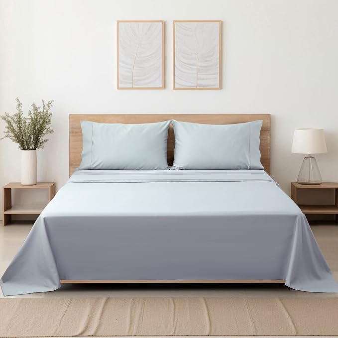 Cotton Twin Flat Sheet Only, 600 Thread Count 100% Egyptian Cotton Top Sheet - Image 8