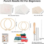 Sukhumvit 8PCS Punch Needle Coaster Kit, Beginners Adults Punch Needle Set - Image 2