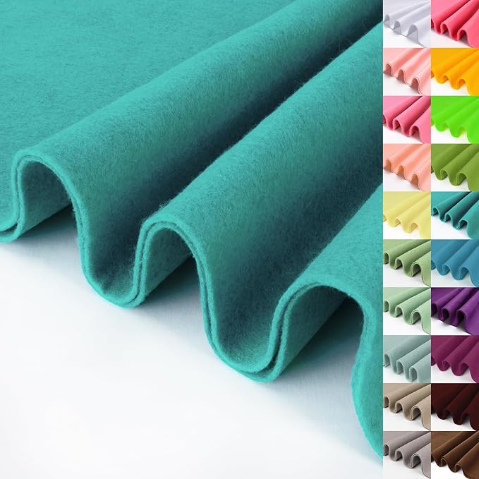 Jade Green Large Felt Fabric 36" X 36 "1.4 mm 1 Square Yard by XSEINOiscreating%EF%BC%81