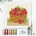 Doodlream Strawberries DIY Punch Needle Embroidery Kit by Doodlream