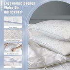 HIMOON Shredded Memory Foam Pillows, Medium Firm Queen Size Pillows 2 Pack - Image 4