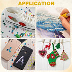 HARFINGTON 5 Sheet/800pcs Rhinestone Adhesive Stickers Self Adhesive Acrylic - Image 6