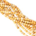 45PCS 8mm Natural Yellow Jade Multi-Color Gemstone Round Loose Beads - Image 4