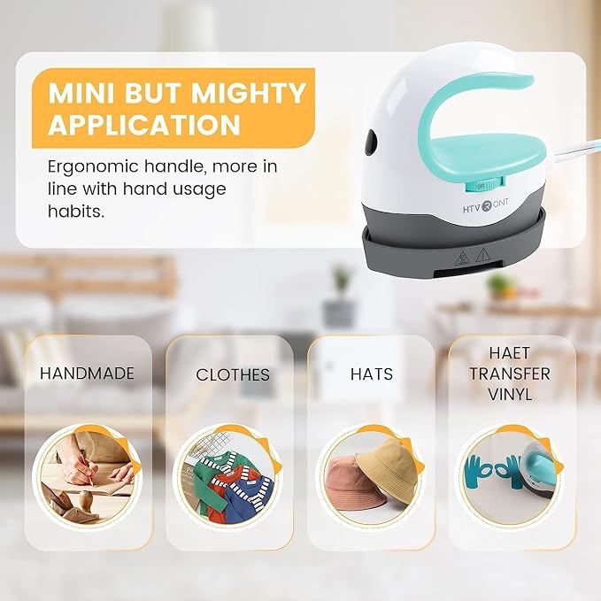 HTVRONT Mini Heat Press Machine, Mini Iron - Image 4