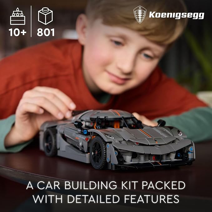 LEGO Technic Koenigsegg Jesko Absolut Grey Hypercar, Sports Car Building Set - Image 2