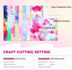HTVRONT Tie Dye Permanent Vinyl 8 Sheets 12"x10" Patterned Adhesive Vinyl | - Image 5