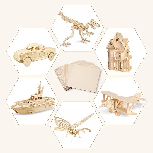 3 mm Baltic Birch Plywood 1/8 x 12 x 12 Inch, 12 Packs Craft Wood, Stronger - Image 5
