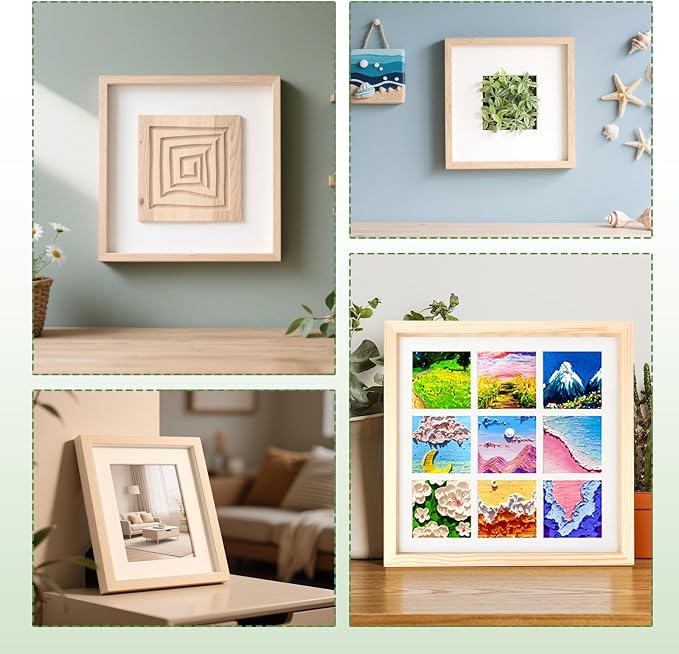 FSWCCK 2 Pack 14 x 14 inch Wood Panel Boards, Unfinished Wood Canvas Panels - Image 4