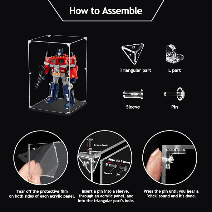 Clear Acrylic Display Case, Self-Assemble Showcase - Image 5