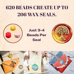 xxxHOLIC 620 Pcs Sealing Wax Beads Kit, 24 Colors - Image 2