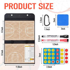 WISYOK Basketball Lineup Board, Foldable | 48 Cards, 2 Markers, Leather Covered - Image 2