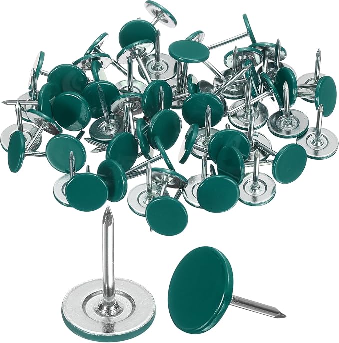 uxcell 150Pcs Upholstery Tacks, 11mmx15mm Flat Head Thumb Tack Decorative by uxcell