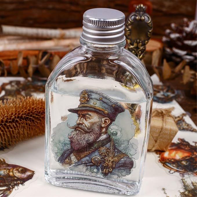 120PCS Steampunk PET Stickers, Mechanical Cats, Planner Collage, Water Bottle - Image 7