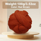 uxcell 3.53oz Wool Roving Yarn, Needle Felting Wool Fiber DIY Craft Needle Wet - Image 2