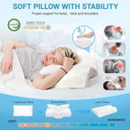 Elviros Cervical Memory Foam Pillow, 2 Pack Pillows - Image 4