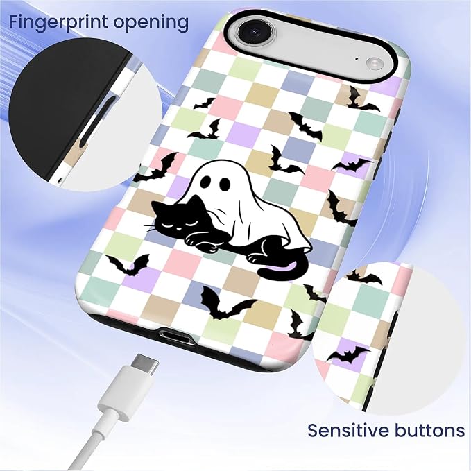 Case for iPhone 17 Air, Scratch Resistant Hybrid Double Layer Hard Shell，Ghost - Image 4