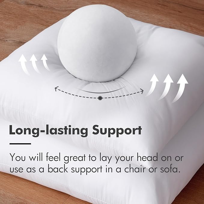 MIULEE Throw Pillow Insert Premium Pillow Stuffer Sham Square Form - Image 5