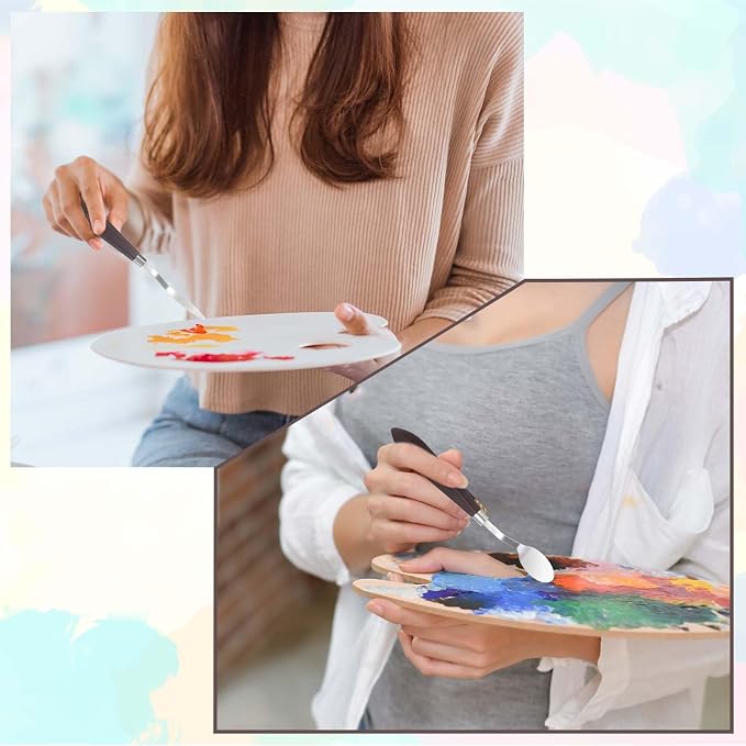 2Pcs Oval Palette Knife Pallet Knife Width Palette Knives Stainless Steel No.20 - Image 6