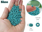 Natural Turquoise Seed Beads 4mm 1400pcs Small Stone Abacus Loose Rondelle - Image 3