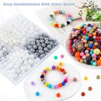 300Pcs Silicone Beads 9mm Mix Color, Bulk Silicone Beads 9mm - Image 5