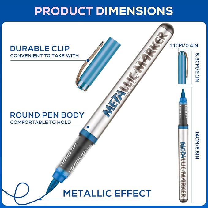 Metallic Acrylic Paint Markers, Fabric Paint, DIY Crafts - Image 4