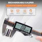 HARDELL Digital Caliper, Rechargeable 0-8 Inch Calipers Measuring Tool - Image 2