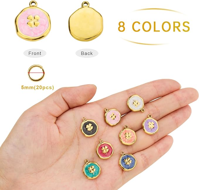 UMAOKANG 8 Mixed Color Enamel Charm - Image 2